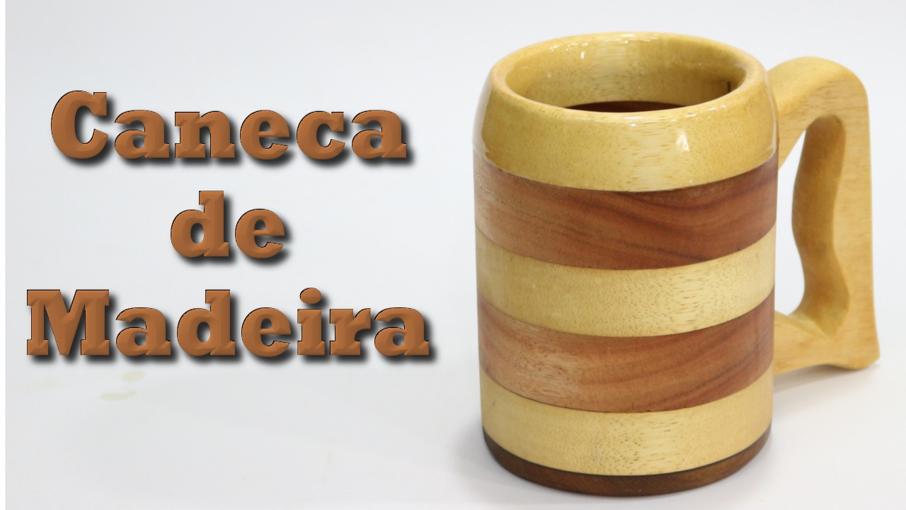 Caneca de Madeira  usando serra tico-tico e furadeira