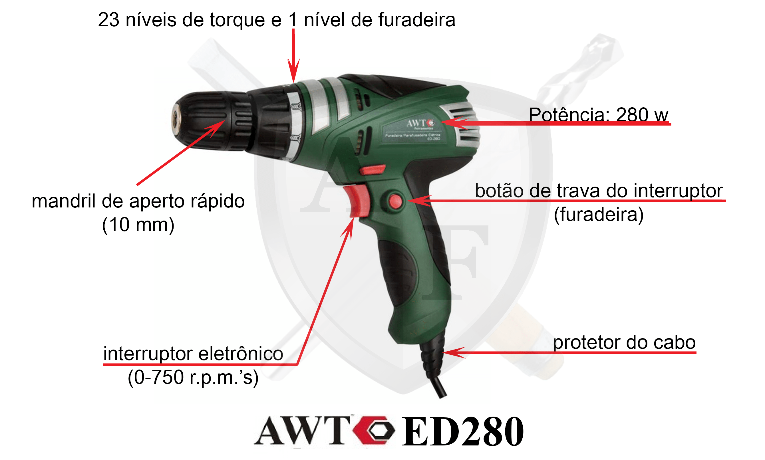 Parafusadeira elétrica AWT ED280 – Review